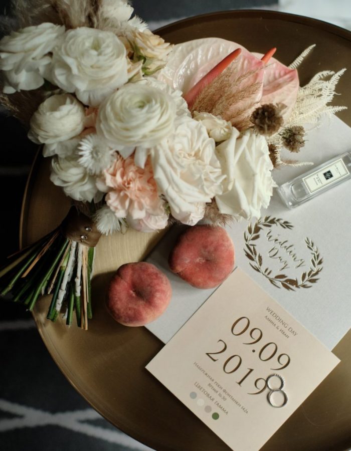 Цветы календарь и кольца для свадьбы